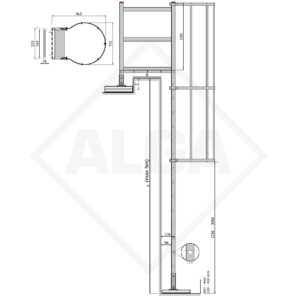 Alga Kooiladder KLC-312 met passage bordes