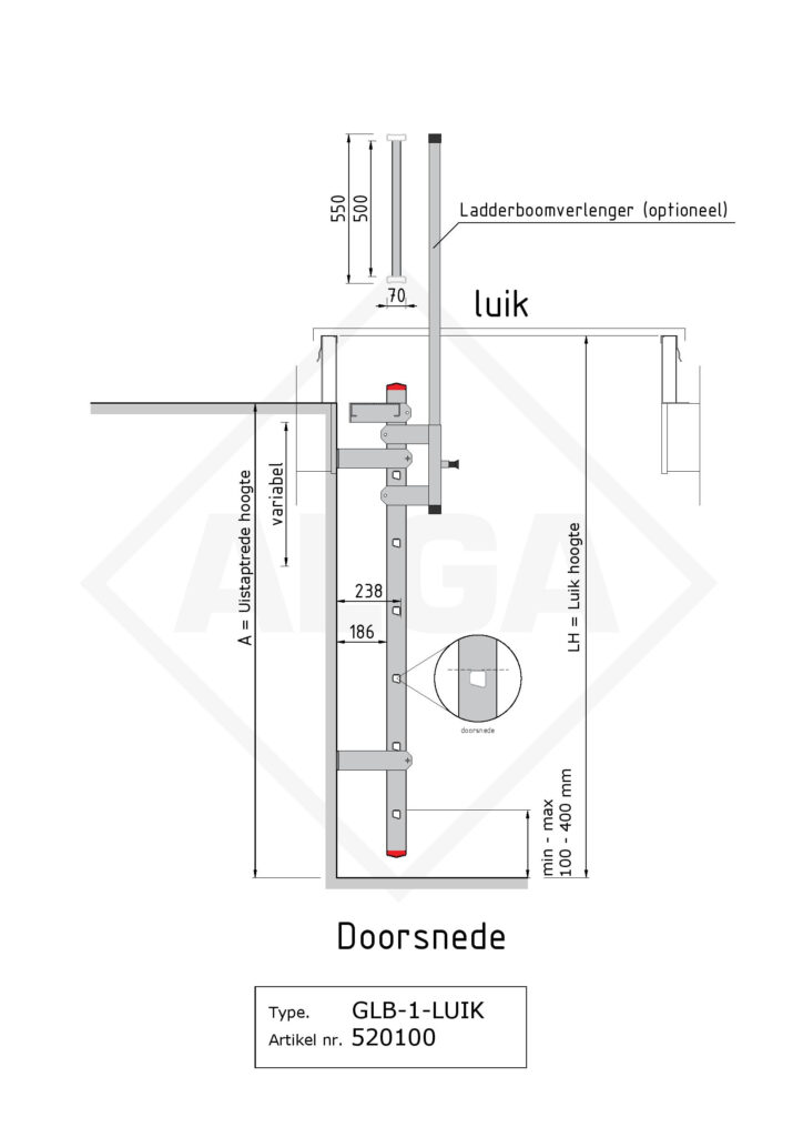 Gevelladder GLB-111-LUIK