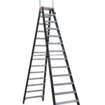 MAMMOET Dubbel Oploopbare Trap 2x14 met inklapbare beugel