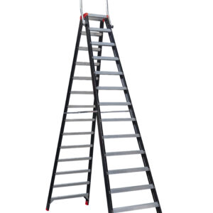 MAMMOET Dubbel Oploopbare Trap 2x14 met inklapbare beugel