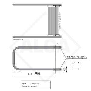Alga Uitstaporen Kooiladder en Geveladder buis Ø 30 mm. (set 2 stuks)