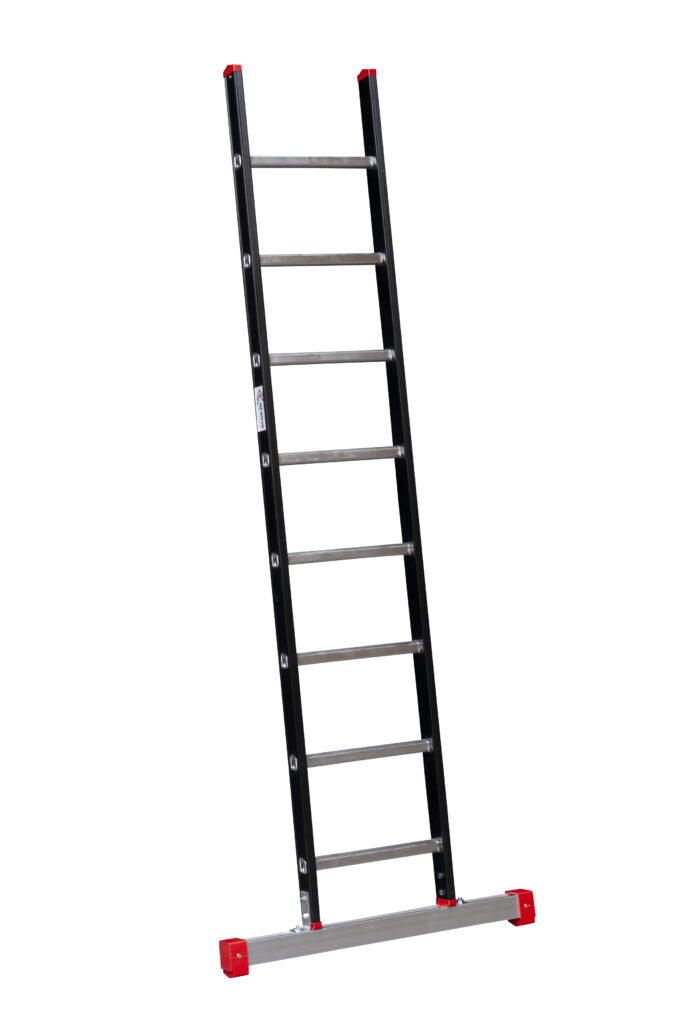 ALPINE Enkele ladder met stabiliteitsbalk 1x8