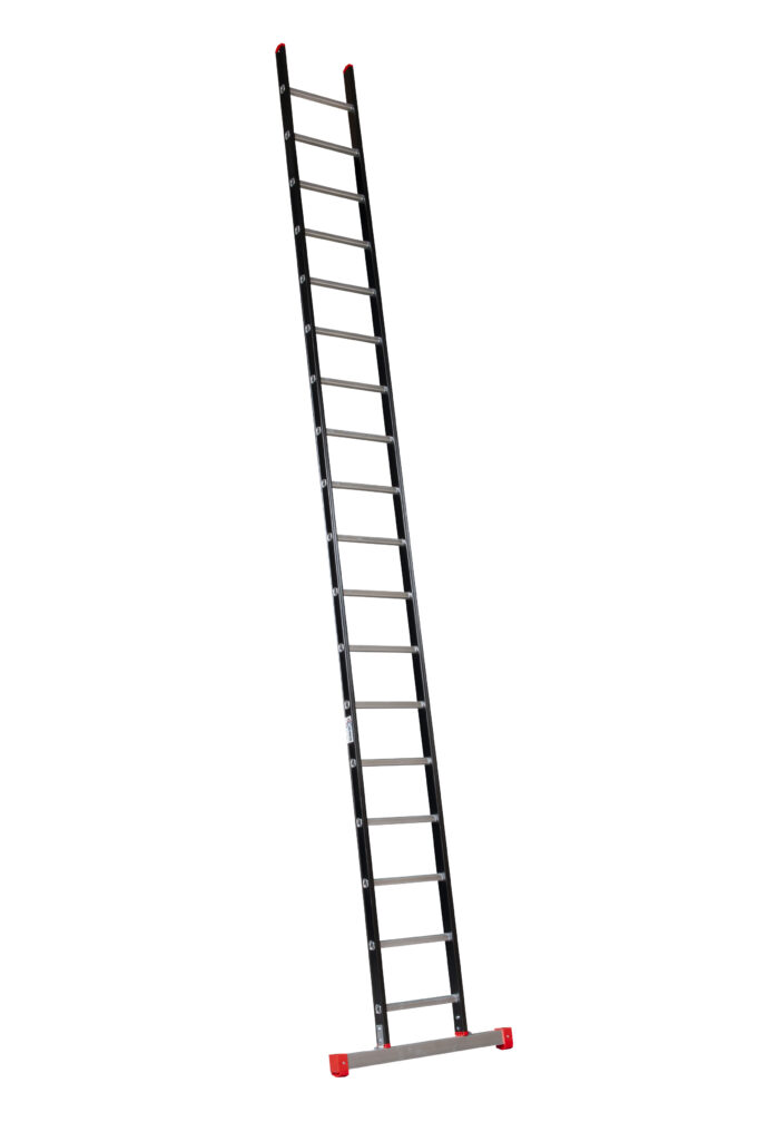 ALPINE Enkele ladder met stabiliteitsbalk 1x18