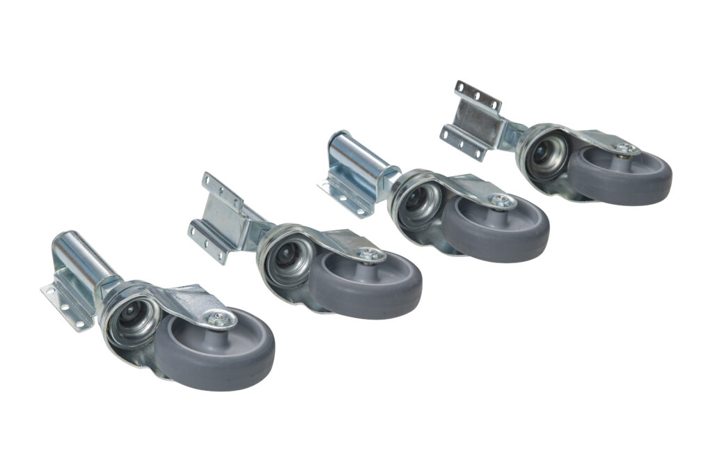 Verend zwenkwiel dia. 50 mm. (set 4 stuks)