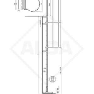 Alga Kooiladder KLB-230 met uitstaptrede