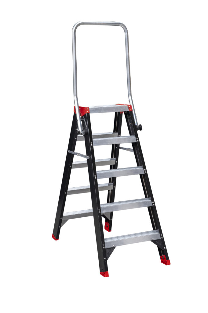 MAMMOET Dubbel Oploopbare Trap 2x5 met inklapbare beugel