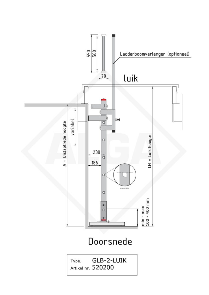 Gevelladder GLB-203-LUIK
