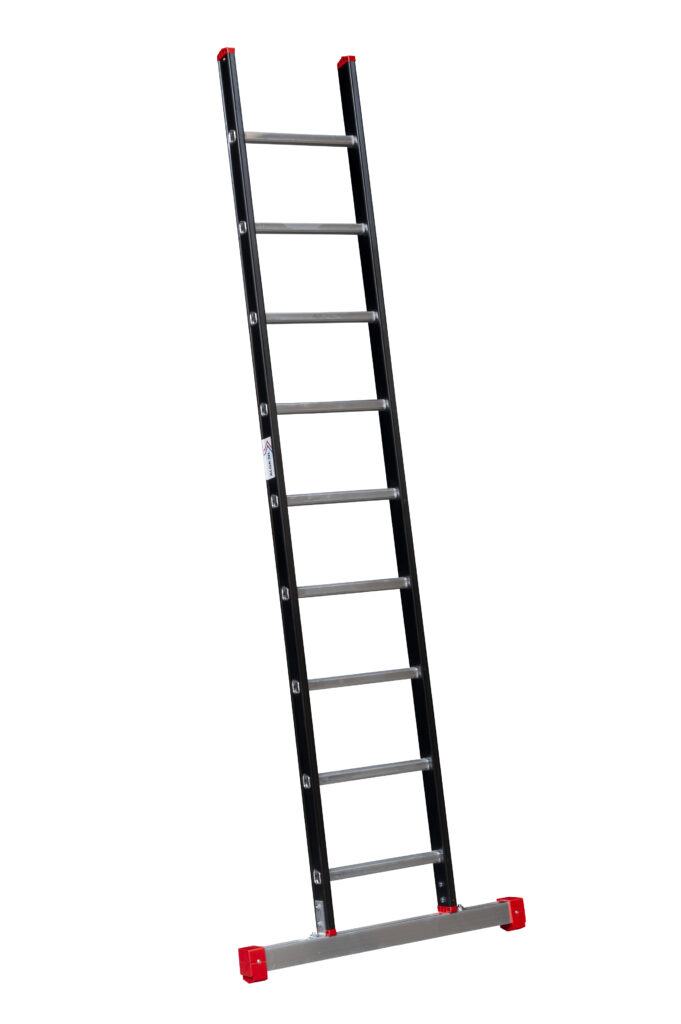 ALPINE Enkele ladder met stabiliteitsbalk 1x9