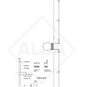 Alga Hekwerk dakrand meelopend lengte 4,10 meter (set)