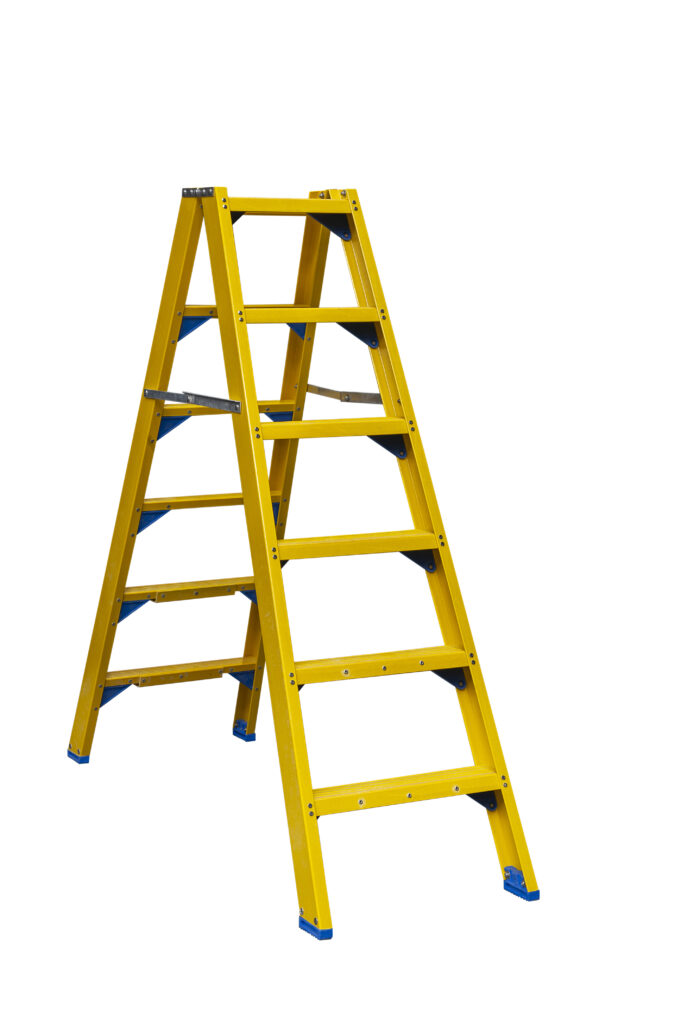 Kunststof dubbele trap 2x4 treden