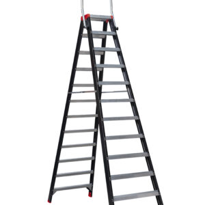 MAMMOET Dubbel Oploopbare Trap 2x12 met inklapbare beugel