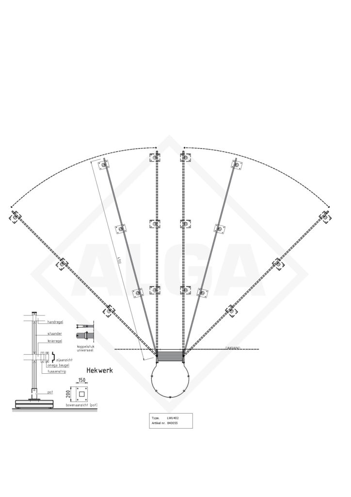 Hekwerk universeel lengte 4
