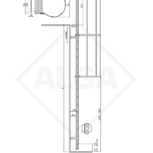 Alga Kooiladder KLB-118 met uitstaptrede