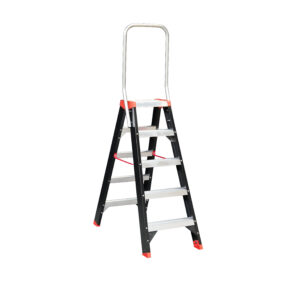 BISON Dubbel oploopbare trap 2x6 met inklapbare steunbeugel