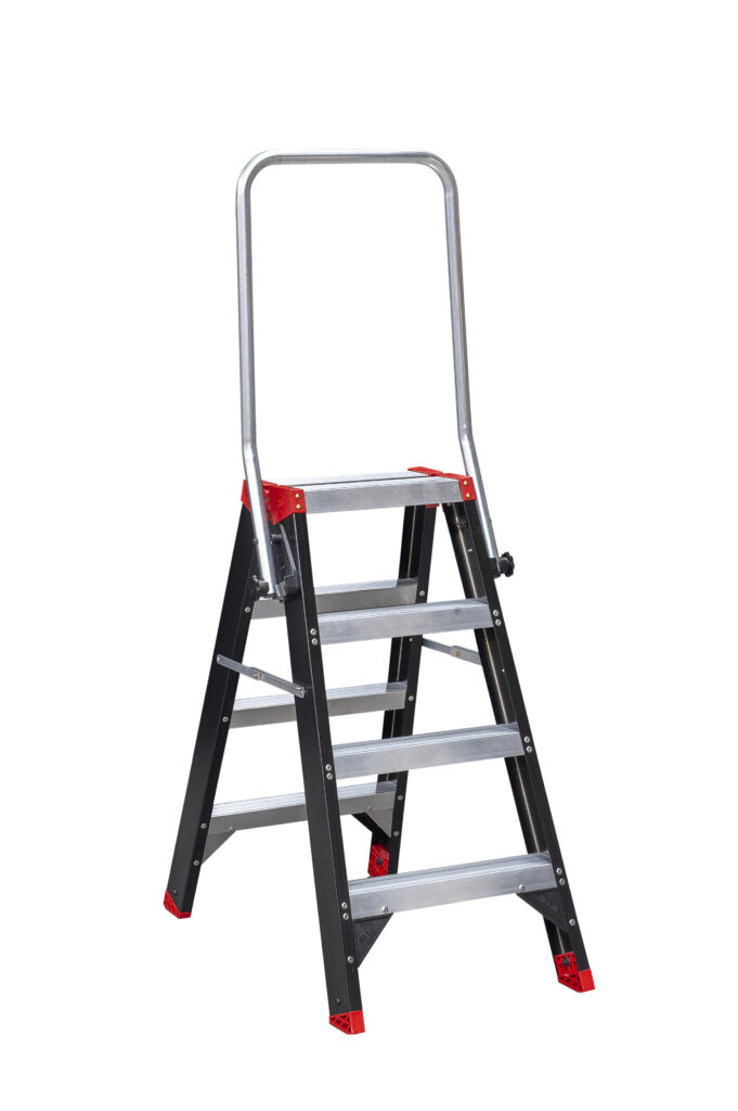 MAMMOET Dubbel Oploopbare Trap 2x4 met inklapbare beugel