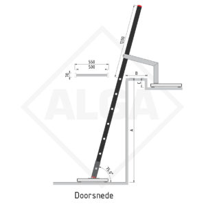 Alga Gevelladder GLA-75°-104