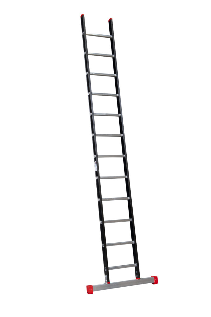 ALPINE Enkele ladder met stabiliteitsbalk 1x12