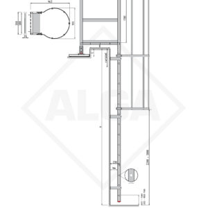 Alga Kooiladder KLC-134 met passage bordes