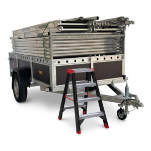 Combi-deal: Alumexx Rolsteiger complete set (8,2m werkhoogte) + Aanhanger + Alga BISON Trap!
