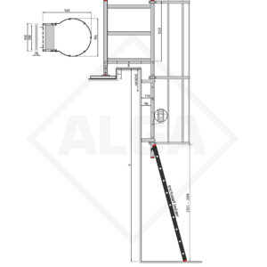 Alga Kooiladder met aanhaakladder KLC-A-128