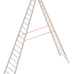 Dubbele Aluminium Ladder 2x18 Sporten – 5