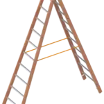 Dubbele Houten Bouwladder 2x10 Sporten – 2