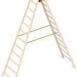 Dubbele Houten Ladder 2x12 Sporten – 3