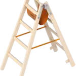 Dubbele Houten Ladder 2x4 Sporten – 1