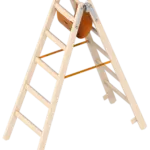 Dubbele Houten Ladder 2x5 Sporten – 1