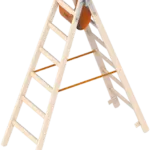 Dubbele Houten Ladder 2x6 Sporten – 1