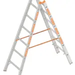 Dubbele Aluminium Ladder 2x6 Sporten – 1