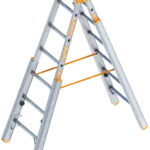 Verstelbare Dubbele Ladder Aluminium 2x6 Sporten – 1