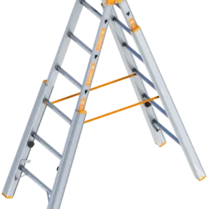 Verstelbare Dubbele Ladder Aluminium 2x6 Sporten – 1