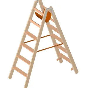 Dubbele Houten Trap 2x6 Treden – 1