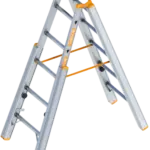 Verstelbare Dubbele Ladder Aluminium 2x5 Sporten – 1